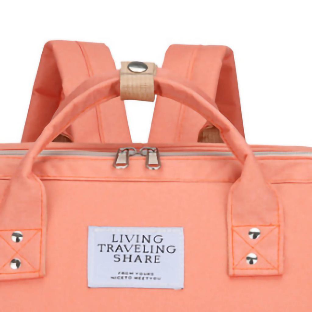 Babyblöjväska Stor Kapacitet Bärbar Multifunktionell Andningsbar Vikbar Blöjryggsäck Rosa