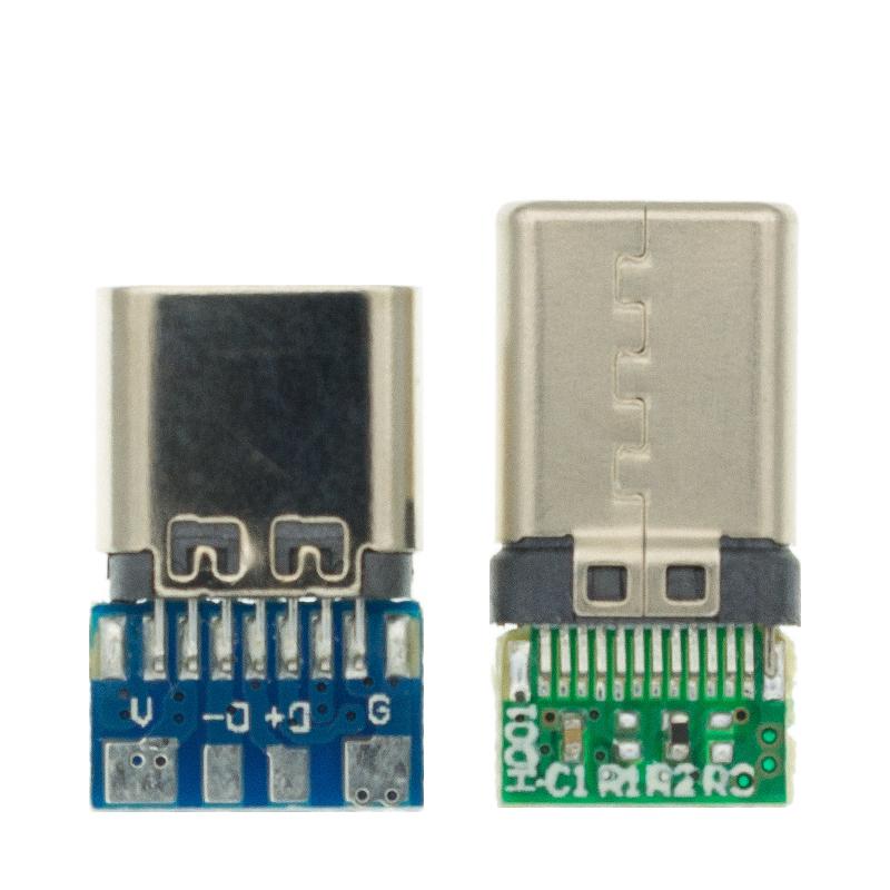 11pcs Receptacle Adapter to Solder Wire & Cable USB 1.1 Type C Connector 11 Pins Male/Female Socket 11 Pins Support PCB Board