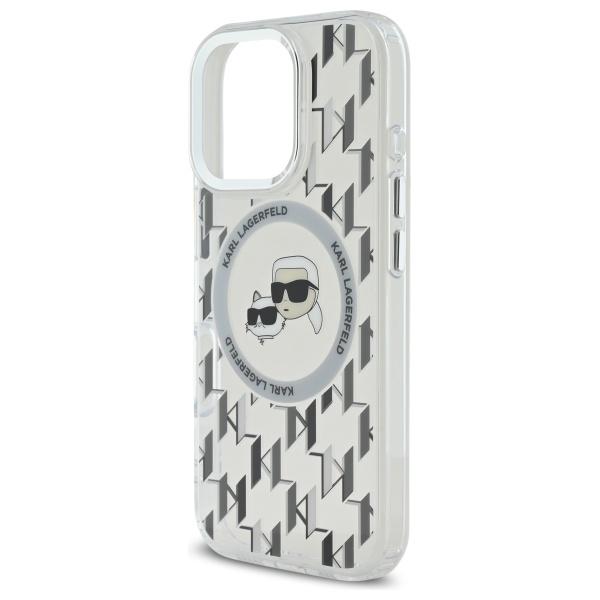Karl Lagerfeld KLHMP16LHMCKMHT iPhone 16 Pro 6.3" Clear/Transparent IML Monogram Karl&Choupette Head MagSafe