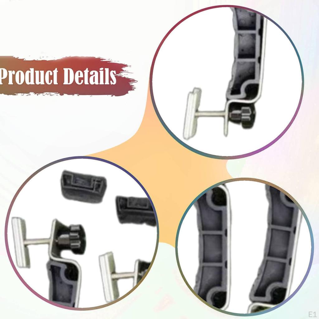 4Pcs Rooftop Tent Mounting Hardware Set Chassis Clips Fastening Kit Clamps High Strength Steel Quick