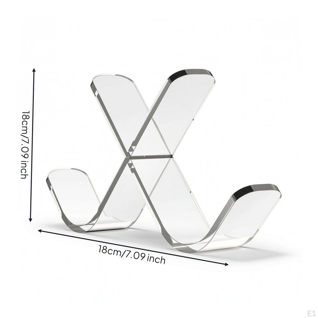 Hockey Puck Display Stand Acrylic Holder Tabletop for Shelf, Desk, Office Transparent