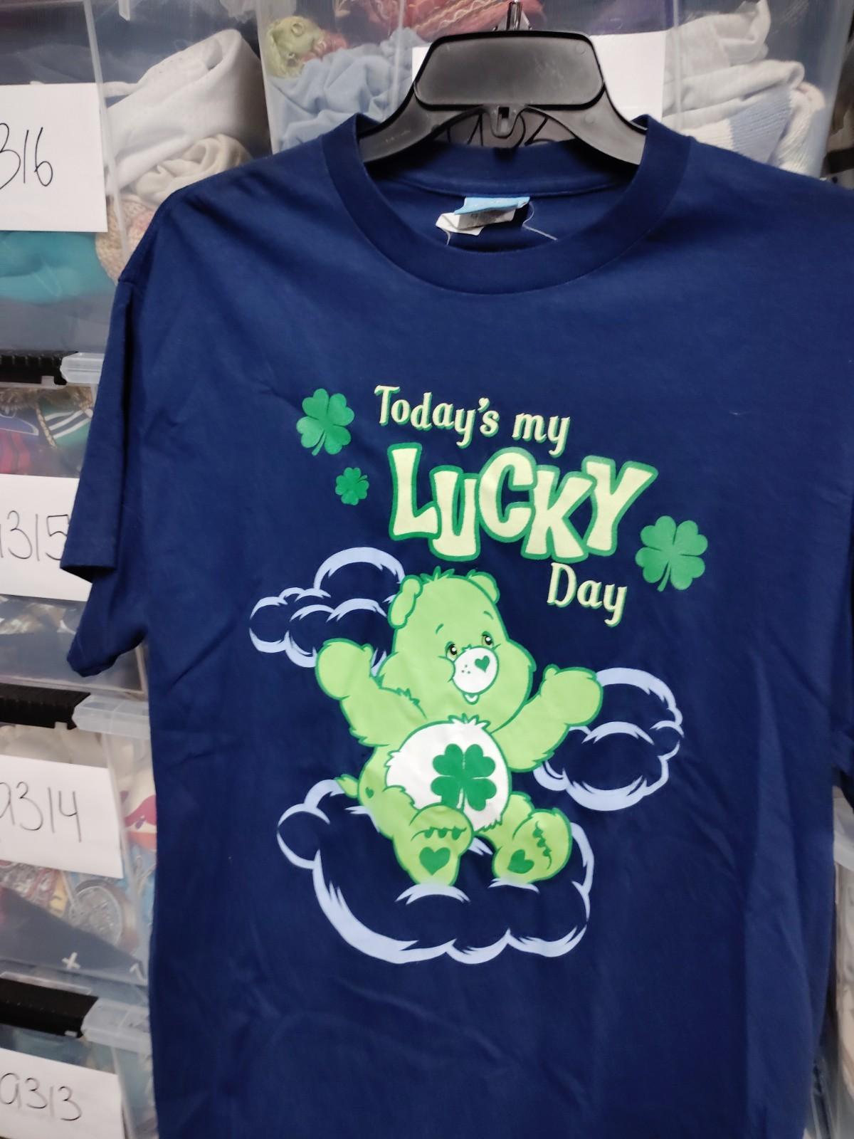 Vtg Carebear  Size Large Green Carebear Cottage Kidcore Theme A341 Unisex T-Shirt L
