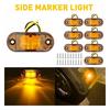 10PCS Amber LED Car Side Clearance 25" Marker Lights For Truck Trailer RV EOA