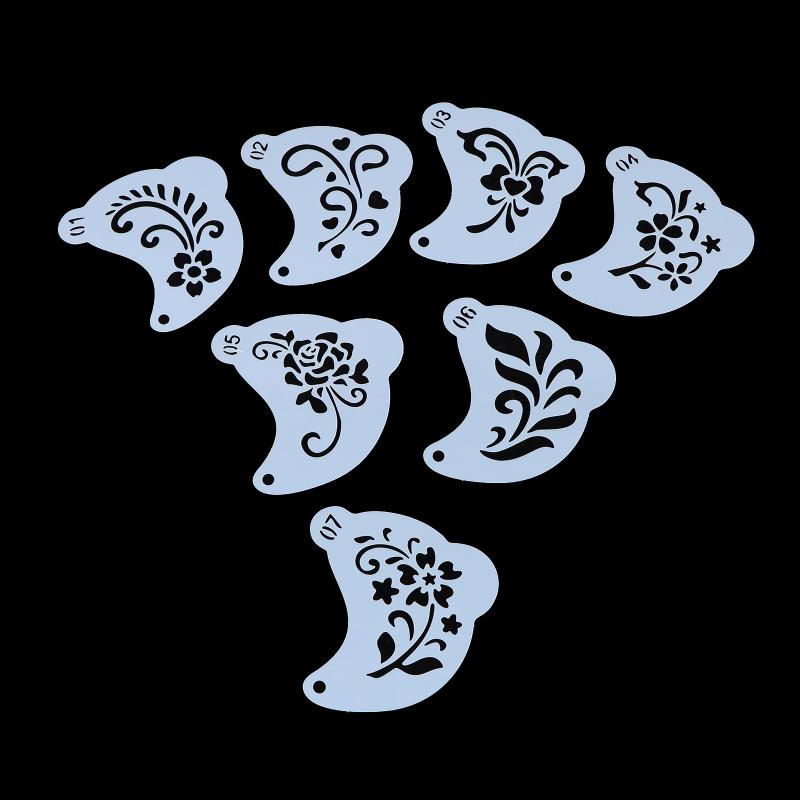 20Pcs Reusable Face Painting Stencils - Durable Pet Plastic, Washable & Reusable With Assorted Floral, Spiderweb, Heart Designs
