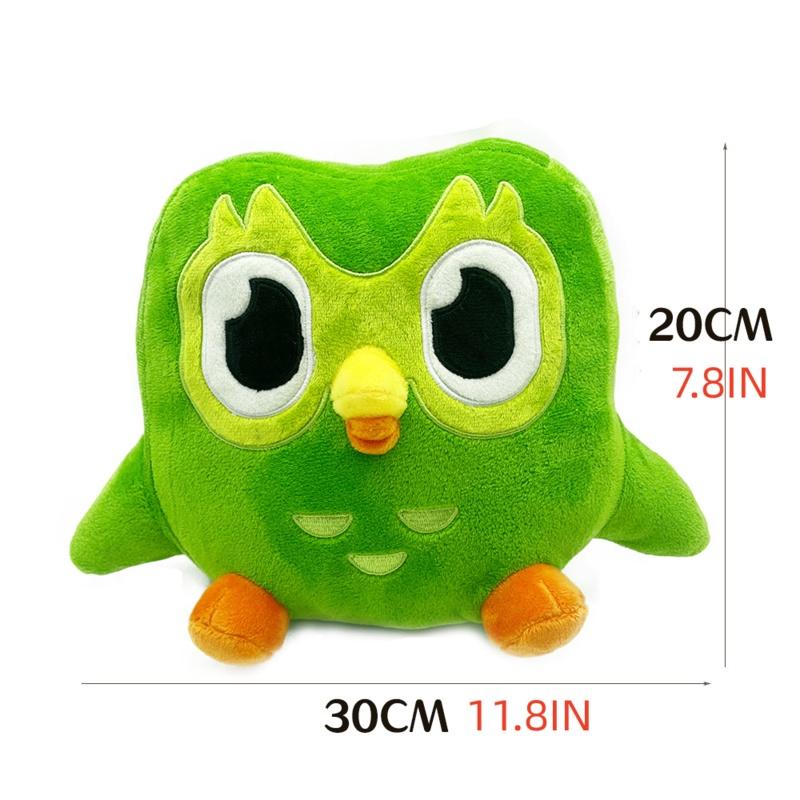 Duolingo 10 Year Anniversary Green Owl Gift Plush Toy Kids Doll