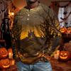 Men's Long Sleeve Shirt Loose Fit Casual Versatile Halloween Top