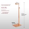 Stainless Steel Floor Standing Handbag Display Rack for Men’s & Women’s Bags