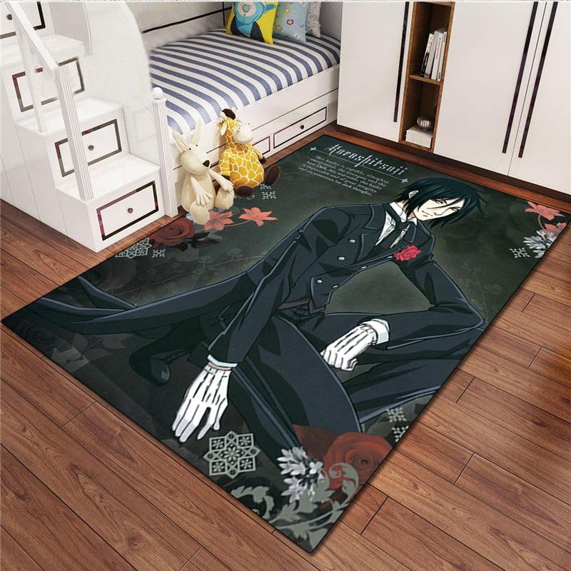 1Pc Black Butler Rug - home decoration Carpet For Living Room Bedroom Flooring Computer Chair Area Rug