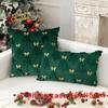 Christmas Plush Pillow Cover With Geometric Snowflake Design For Home Decor And Gift
