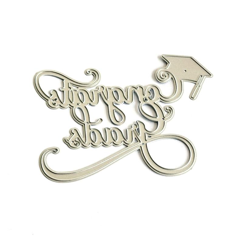 

Congrats Grads Die Cut Stencils Scrapbooking Embossing Tool Carbon Steel Cutting Die for Scrapbooking Card Making Album 1