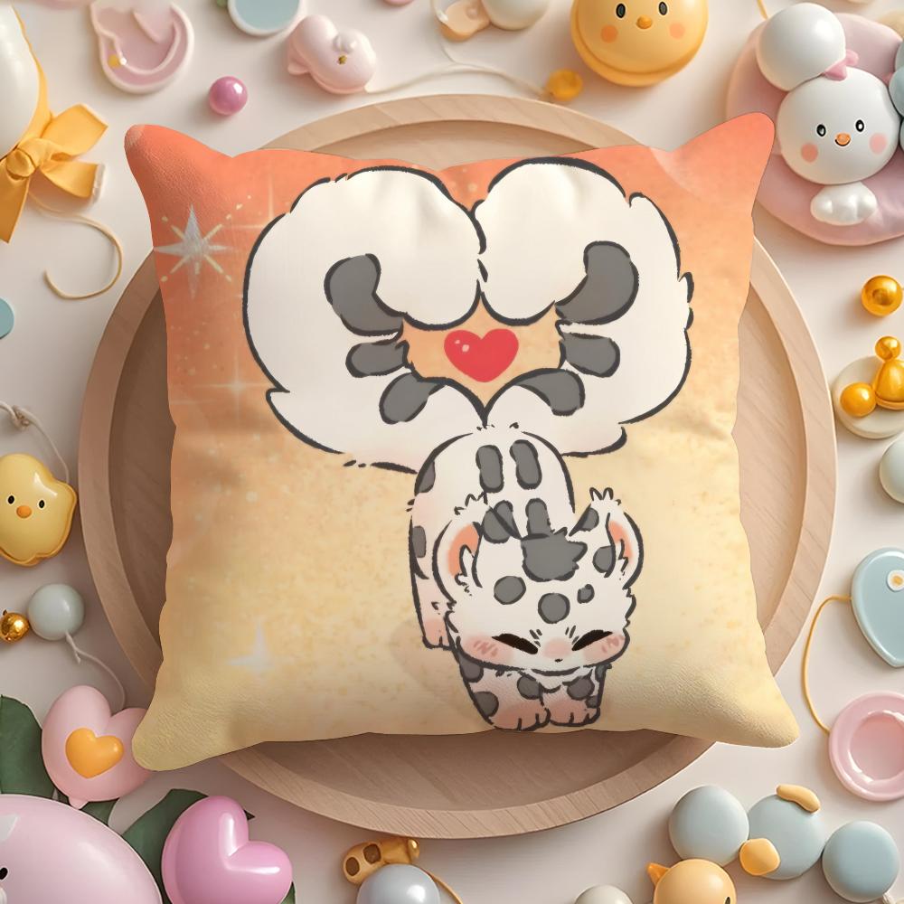 Cute You Shou Yan Cushion Cover Home & Car Multi-Scene Pillow Cover - Reversible, Soft & Durable for Daily Use