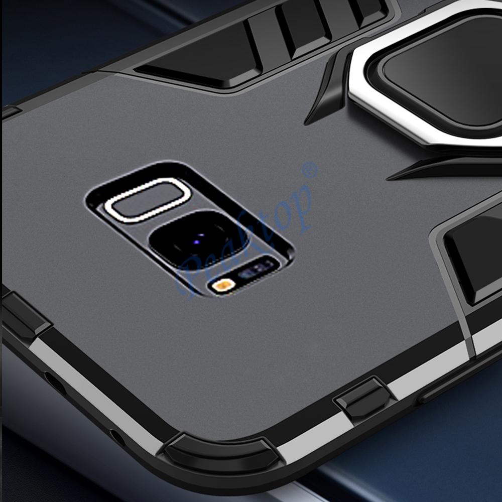 Pro Samsung Galaxy S8 Pouzdro Armor PC Kryt Kovový Kroužek Držák Pouzdro na Telefon pro Samsung S8 S8 Plus M40S Kryt Nárazuvzdorný Tvrdý Nárazník