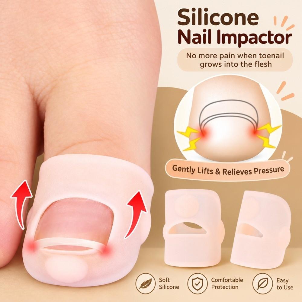 1 Pair Silicone Ingrown Toenail Corrector Elastic Bunion Corrector Travel Use