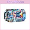 Stitch 3d Print Double Layer Pencil Case With Storage For Kids School Supplies