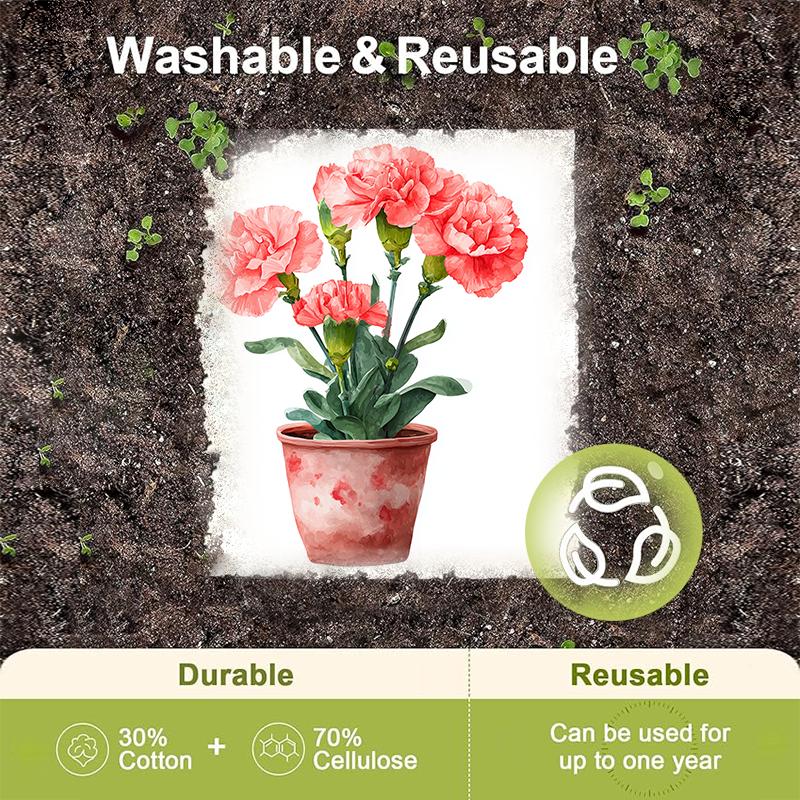 Cleaning Cloth Reusable Kitchen Dish Towels Eco-friendly Microfiber Flowerpot Print Dishcloths Lint Free Washable Duster Rags Tea Towels 9*7inch