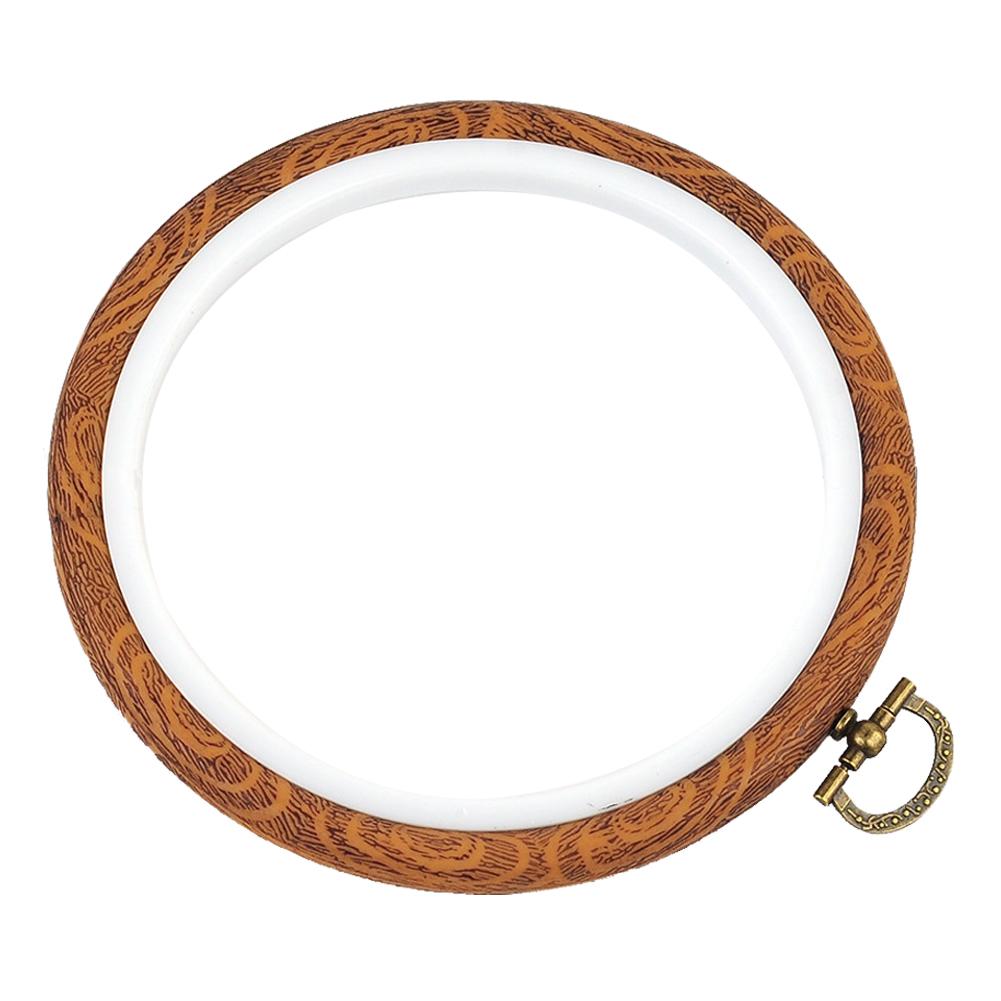 Round Embroidery Hoops Hand Embroidery Tool Imitated Wood DIY Sewing Tool Handmade Art Craft Quilting Frame for DIY Sewing Craft 14cm