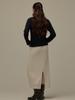 BEMUSE MANSION Half Neck Wool Knit Top - Navy
