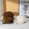 Autumn and winter Maillard wears a hat female retro painter beret shade cloud octagonal hat trendy versatile duck tongue