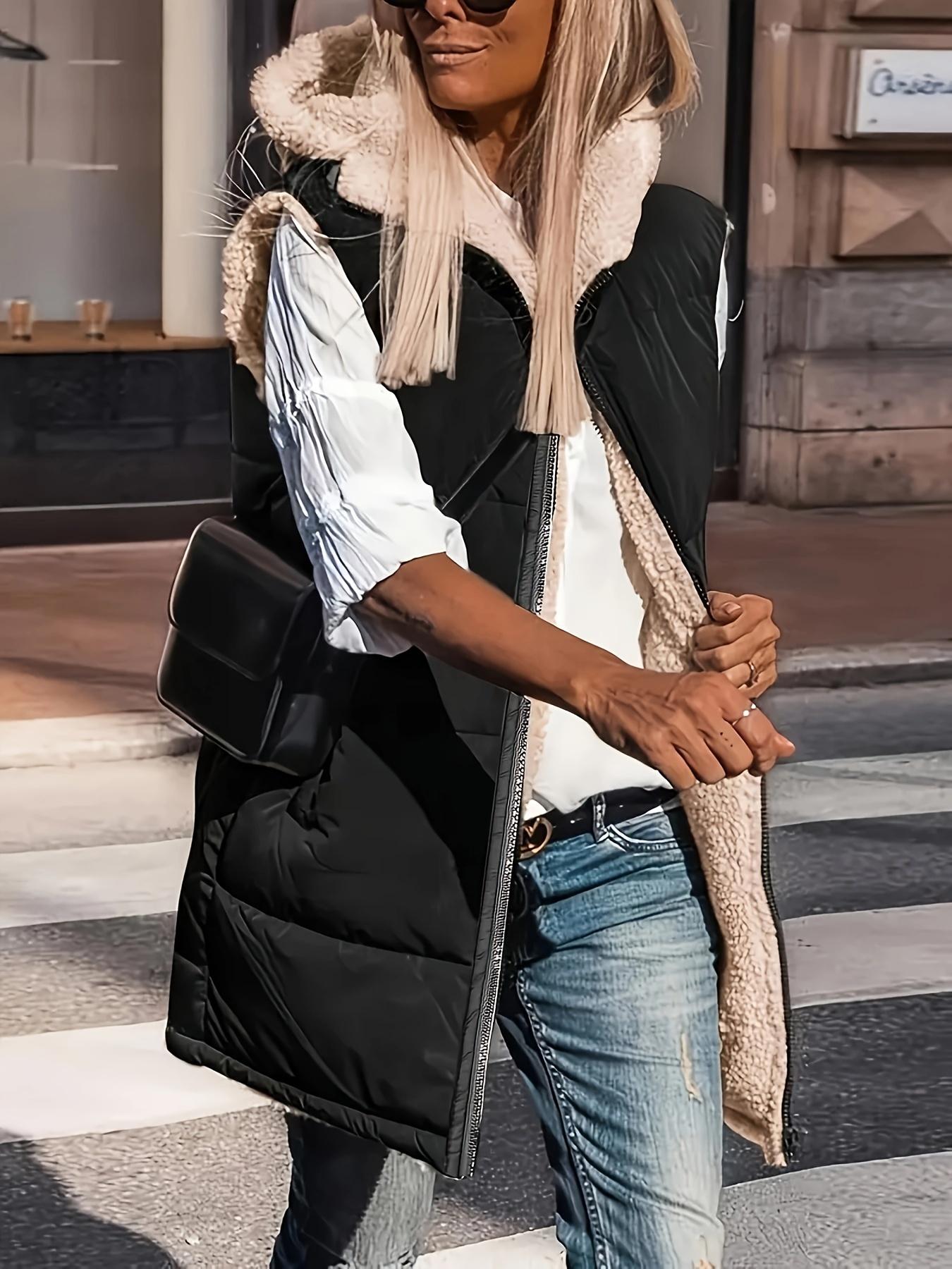 

Жилет без рукавов с капюшоном из искусственного меха на тему сиамской кошки, Тепло для улицы, Одежда для холодной погоды, Стильная верхняя одежда, Элегантный дизайн, L чёрный