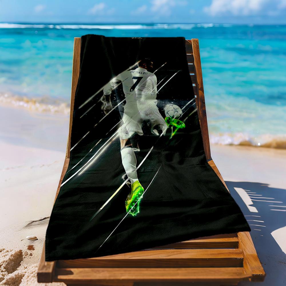 Cristiano Ronaldo Beach Towel Quickdry Soft Microfiber Comfortable Lightweight Perfect For Traveling Yoga Camping And Swimming