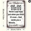 Vintage "Never Lose Hope" Wall Plaque Decor for Home Cafe Man Cave Sign