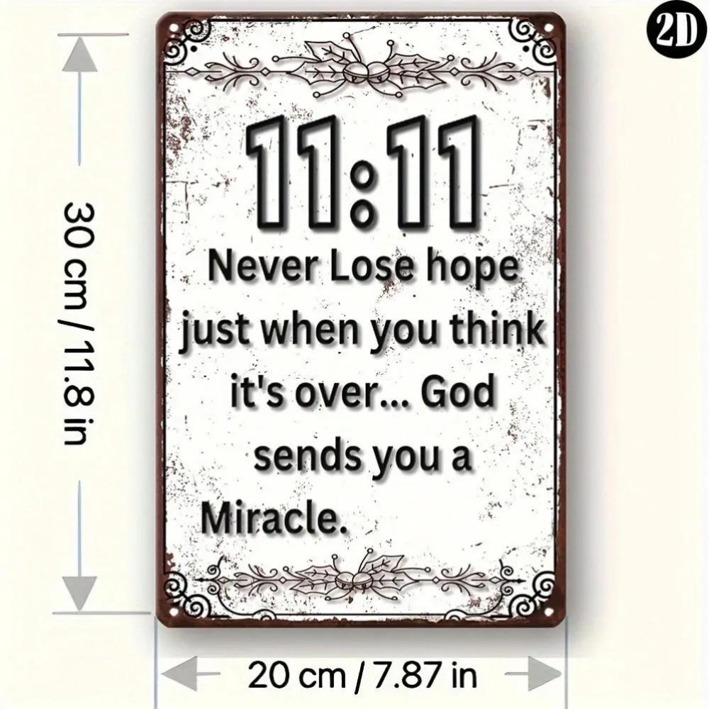 Vintage "Never Lose Hope" Wall Plaque Decor for Home Cafe Man Cave Sign