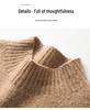 Women's Thickened Cashmere High-Neck Pullover Sweater: Versatile, Warm Long-Sleeve Knitwear
