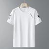 Large size ice silk short-sleeved t-shirt quick-drying breathable t-shirt men's summer new men's crew neck fat sports outdoor top