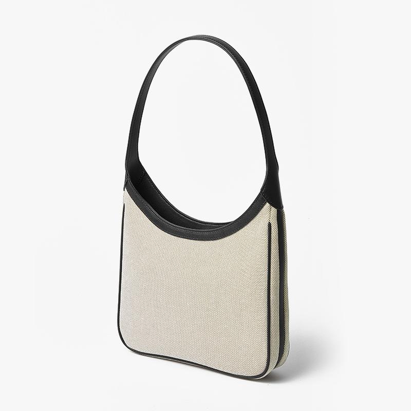 

Новая кожаная сумка-тоут в стиле ретро в стиле ретро с кожаной сумкой большой вместимости для поездок на работу, простая женская сумка под мышкой на одно плечо чёрный