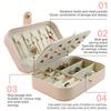 Portable Mini PU Leather Jewelry Box Velvet Lined Multi-Compartment Travel Jewelry Case Organizer for Rings Earrings Necklace Storage