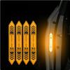 4Pcs Reflective Open Warning Stickers for Car Door, Night Visibility Auto Safety Prompt Decals