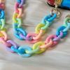 New Phone Accessory Cellphone Part Chain Anti Lost Universal Candy Rainbow Shoulder Neck Crossbody Phone Strap Case Holder Chain