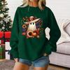 Ladies fashion casual Halloween printed pullover sweater