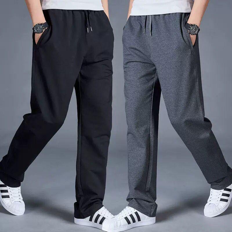 Men's Elastic Waist Straight Leg Plus Size Sports Pants