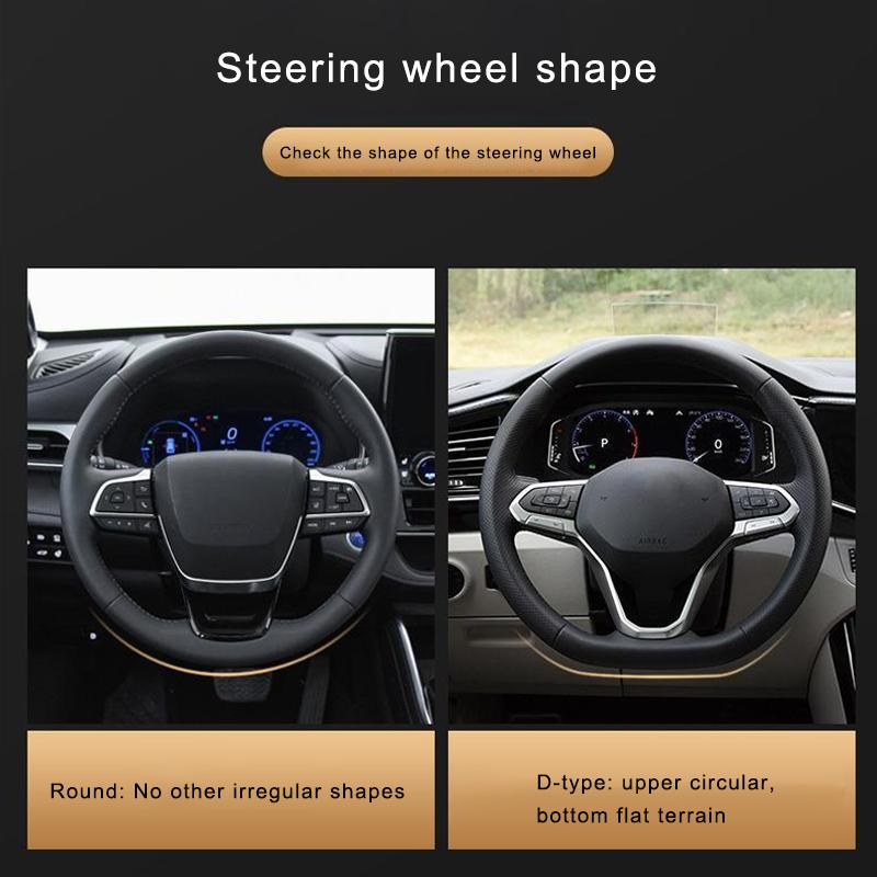 ABJV1 For Porsche Panamera Cayenne Taycan 911 718 Macan Carrera-GT Carbon fiber Leather Car Steering Wheel Anti-slip Wheel Cover