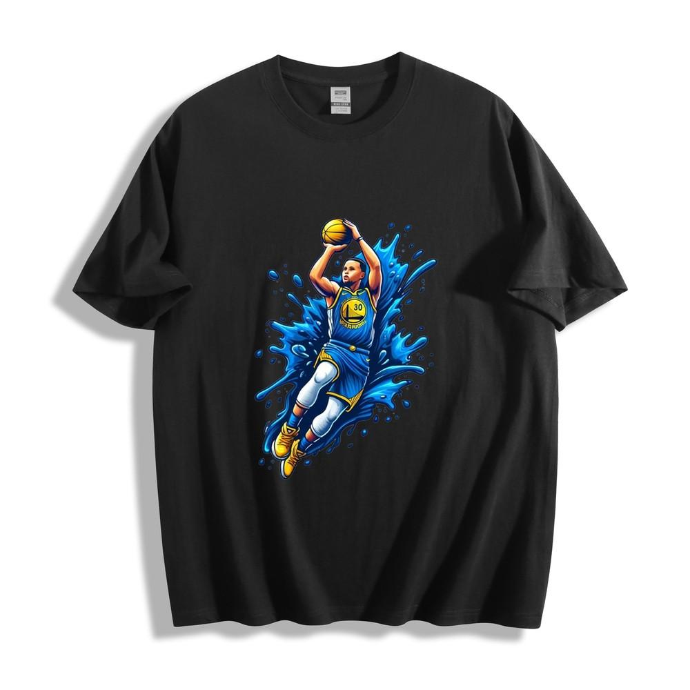 Stephen Curry Splash Shot T-Shirt - Dynamic Water Art Unisex Tee