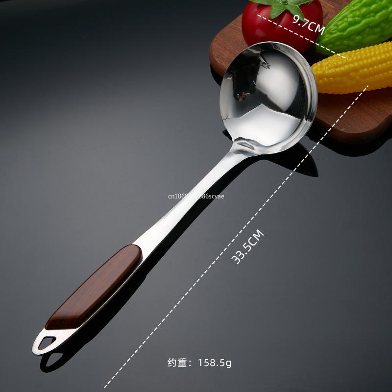 1Pcs Stainless Steel Wooden Handle Cooking Utensil Spatula Shovel Spaghetti Rice Spoon Colander Kitchenware Kitchen Accessories