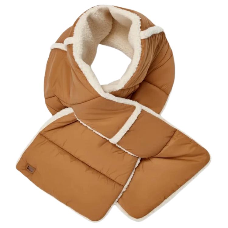 UGG Brand Logo Nylon Knit Scarves Women s Chestnut 101015 CHE F