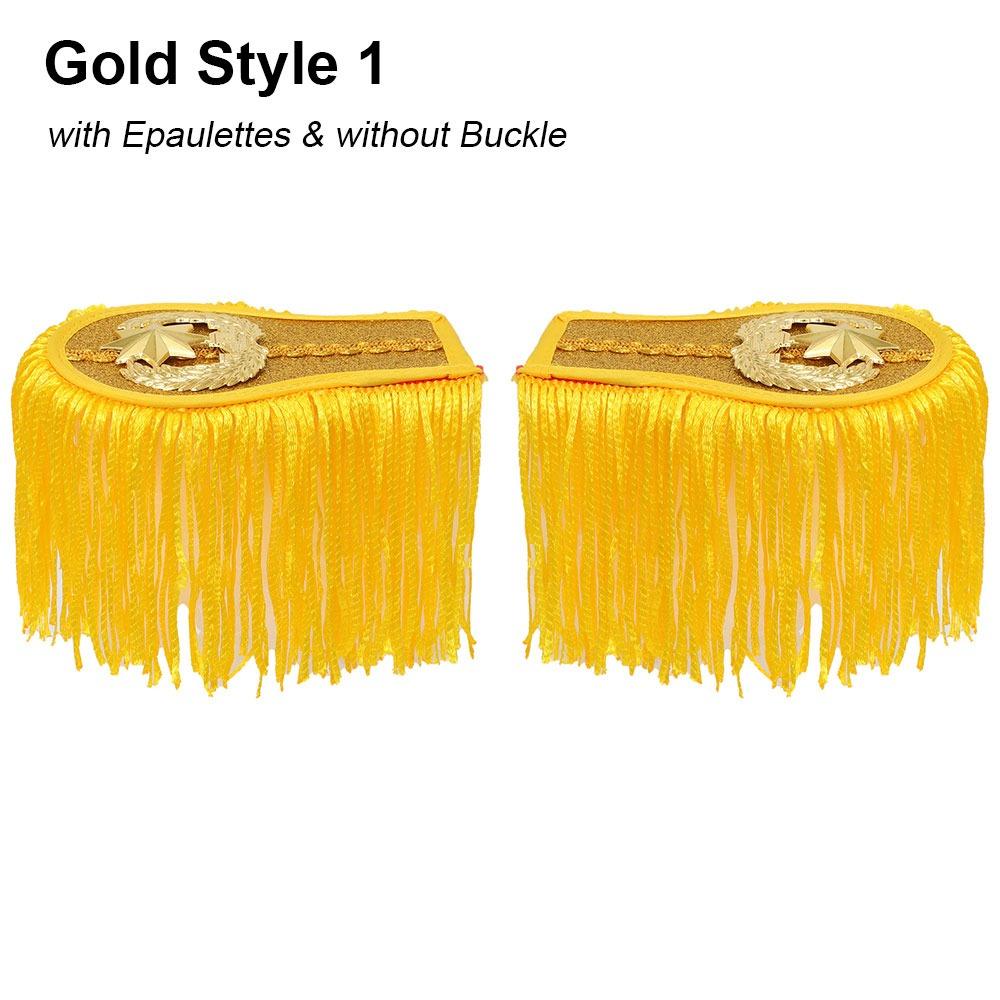 

1 пара брошей, наплечники, эполеты, куртки, пальто, эполеты для оркестра барабанщиков Gold Style 1