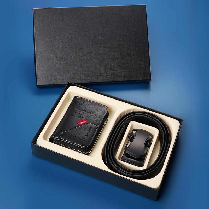 

Специальный мужской повседневный подарочный ремень с кошельком в подарочной коробке, ремень с автоматической пряжкой, набор для трансграничной торговли 110cm