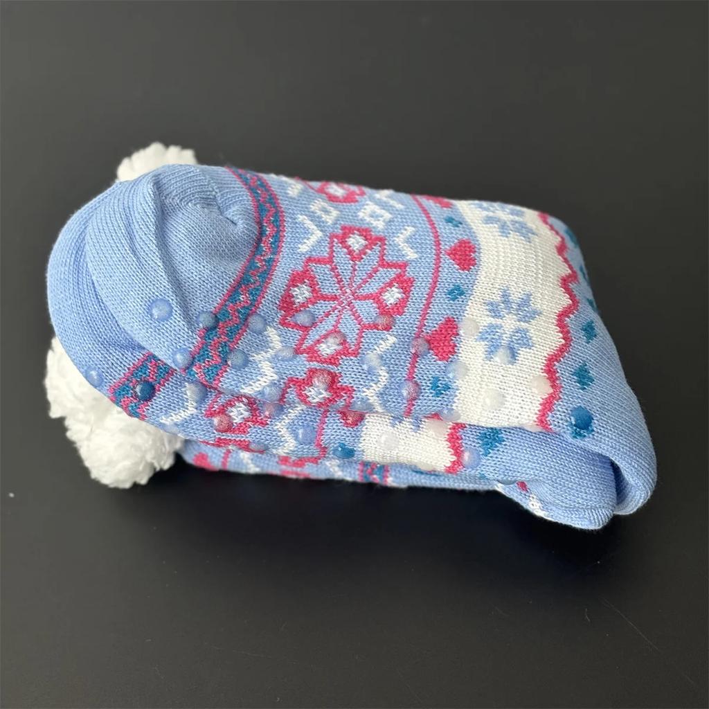Fuzzy Sleeping Socks Women Winter Heart Funny Cute Kawaii Non Slip Cartoon Short Soft Comfy Female Floor Slippers Sock Designer