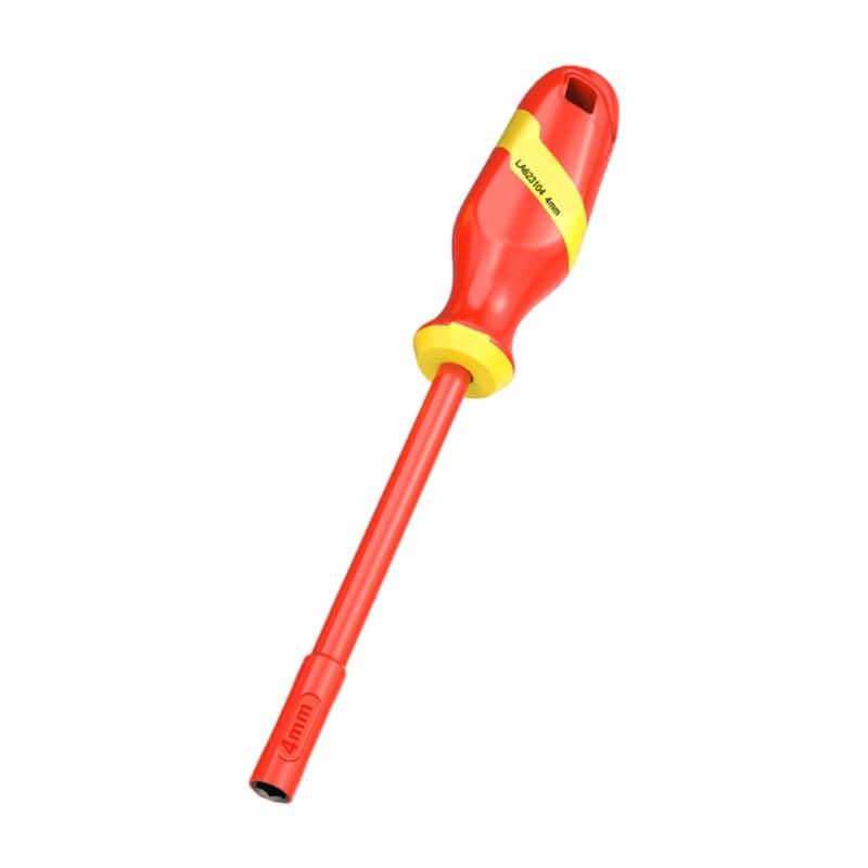 Mehrgrößen-isolierter Steckschraubendreher-Satz mit rutschfestem Griff, isoliertes Handwerkzeug für präzise Elektroreparaturen