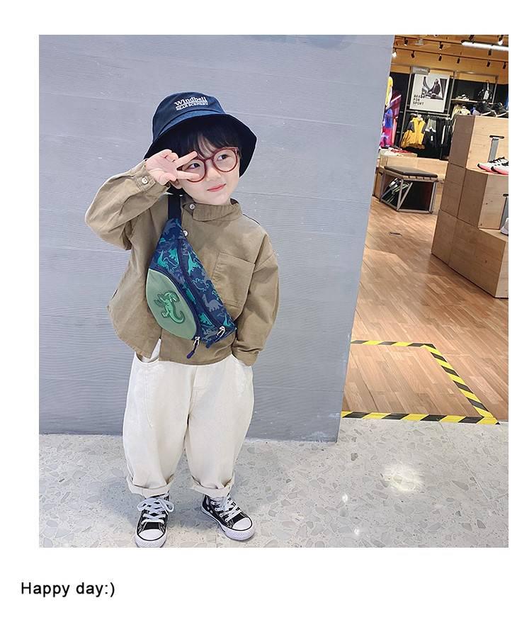 Kids Dinosaur Waist & Crossbody Bag: Outdoor Small Backpack & Coin Purse for Boys and Girls