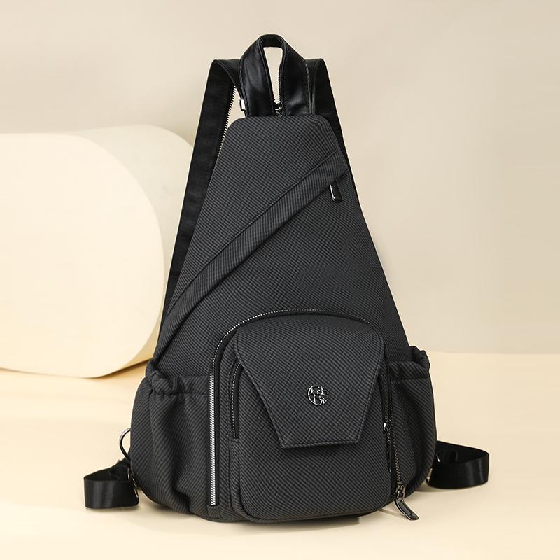 Lightweight Solid Nyl Trendy Sling Bags 2026  Sweet Backpack for Women with Multi-Pockets Casual Versatile Chest Bag