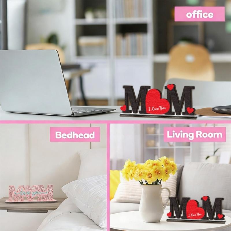 Mother's Day Decorations Decorative Tabletop Centerpieces Mothers Day Signs Mothers Day Gift for Mom from Daughter Son