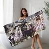 A-Attack O-On T-Titan Levi Ackerman Microfiber Beach Towel Absorbent Quick Dry Soft Yoga Swimming Resort Mountain Climbing Towel
