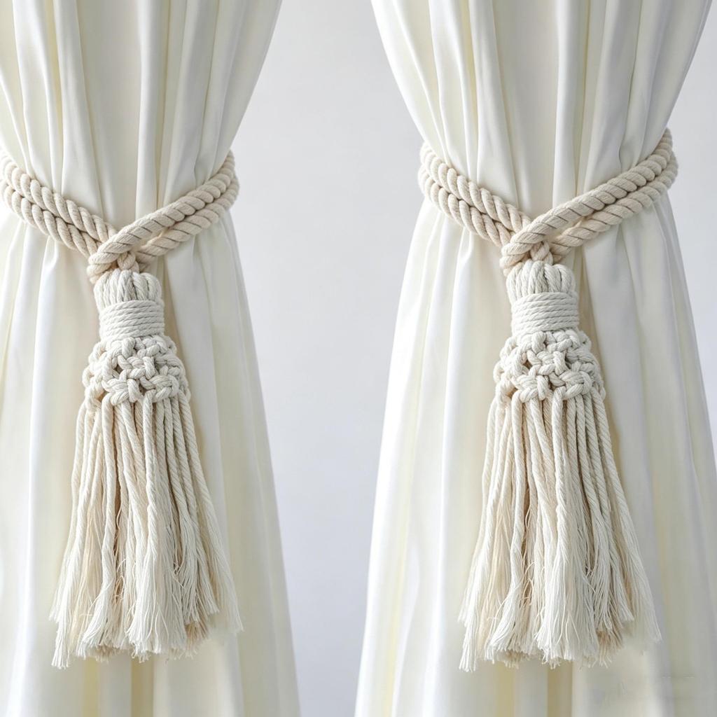 Bohemian Cotton Rope Handwoven Curtain Tie-Back for Home Decor
