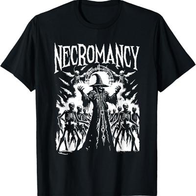 Nekromanta - Vintage Straszny Potwór Miłośnik Halloween Koszulka
