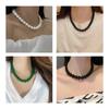 Y2k Colorful Round Bead Necklaces for Women OT Buckle Exaggerated Jewelry Gift Girls Vintage Punk Style Chokers Necklace