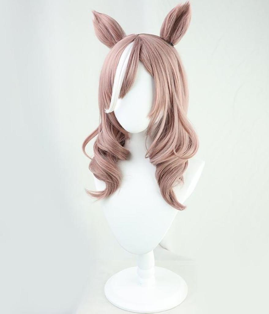 Cosplay Matikane Tannhause wig Anime Uma Musume Pretty Derby wig Ears and tail party wig